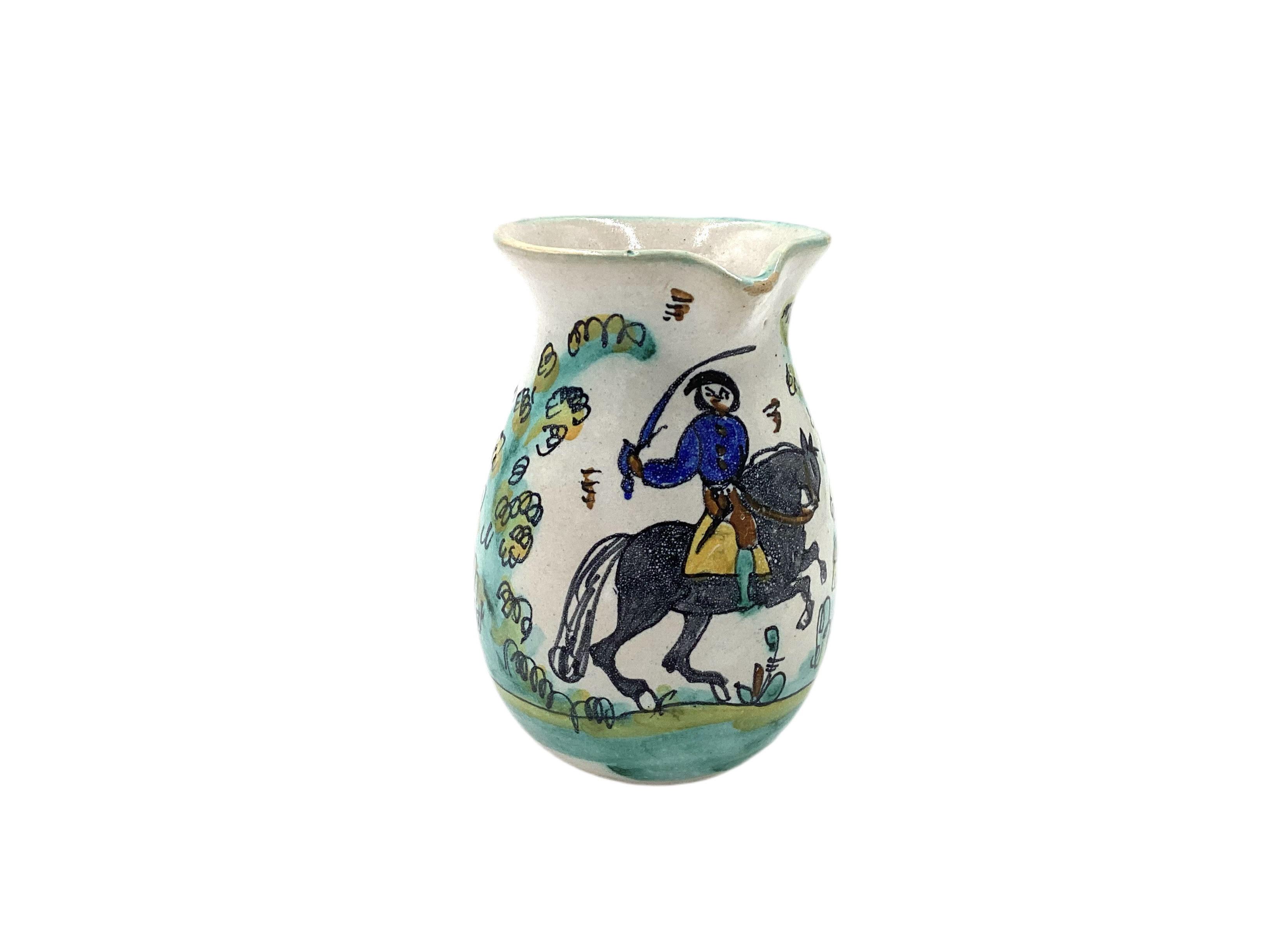 Antique Ceramic Painted Pitcher