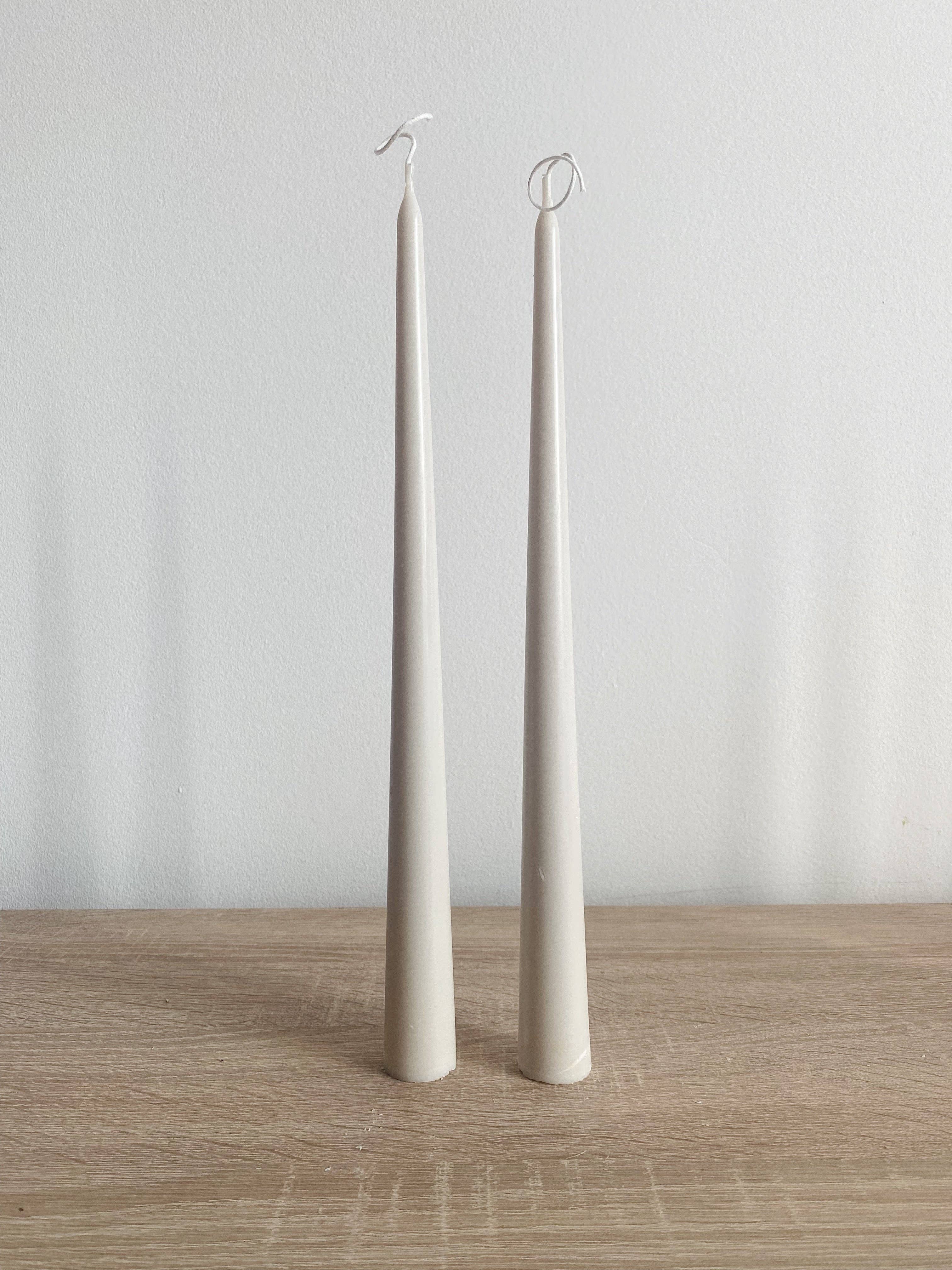 Tall Tapered Candlestick Set - Stone