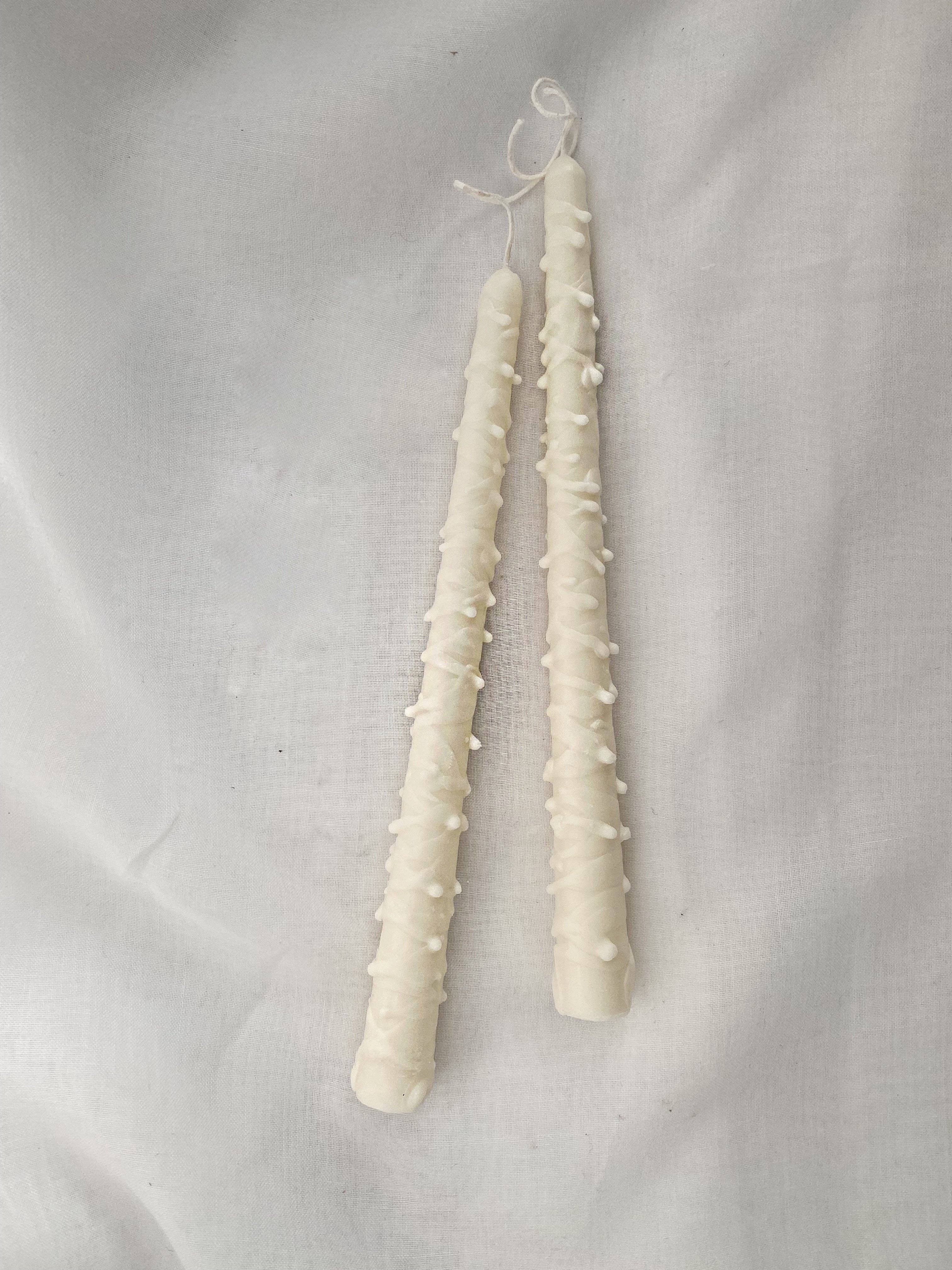 Snow Speckled Candle Set