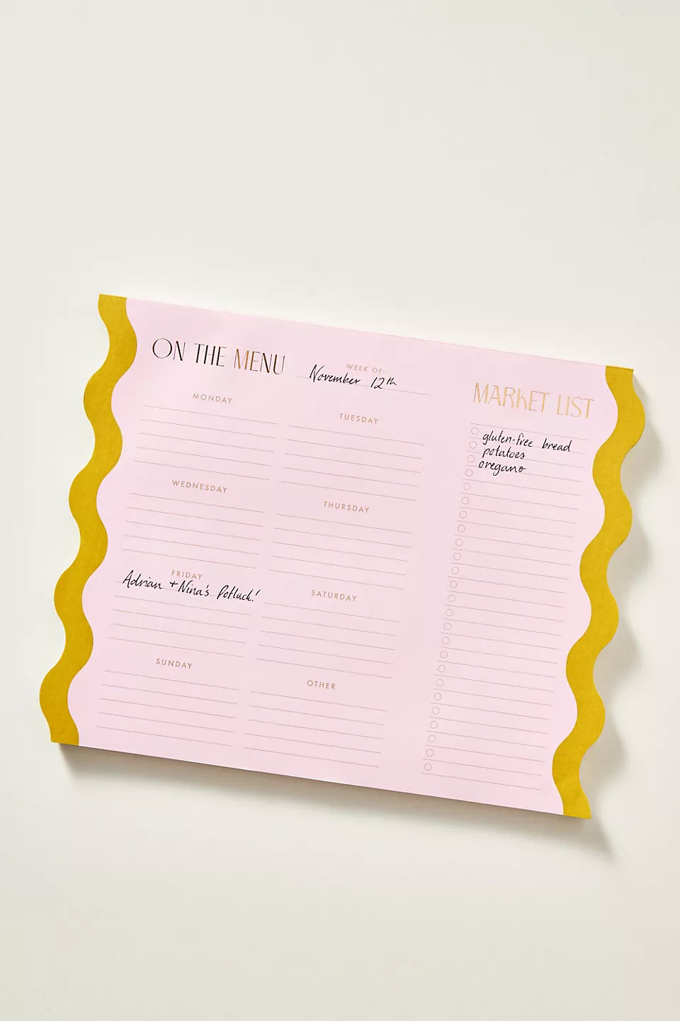 Meal Plan Notepad