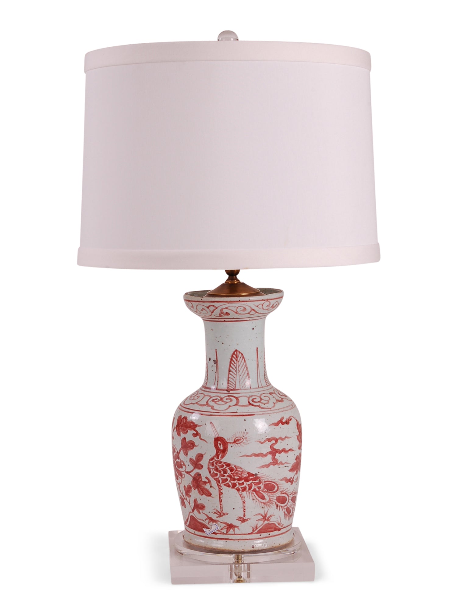 Pink Peacock Lamp